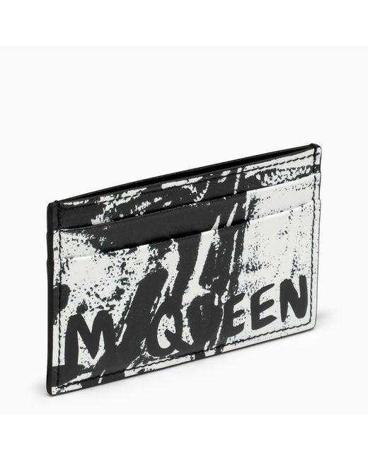 Alexander McQueen /white card holder with logo
