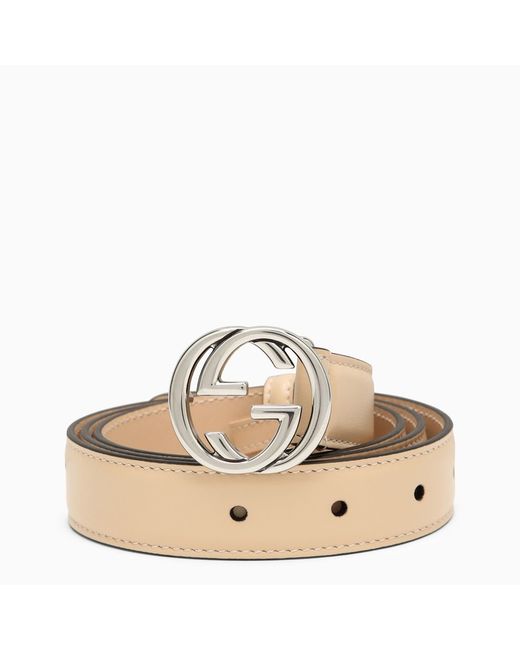 Gucci Light beige GG belt