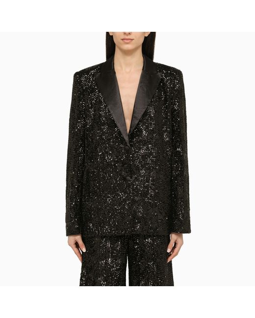 Rotate Birger Christensen single-breasted jacket with sequins