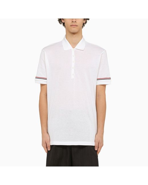 Thom Browne Short-sleeved polo shirt with patch