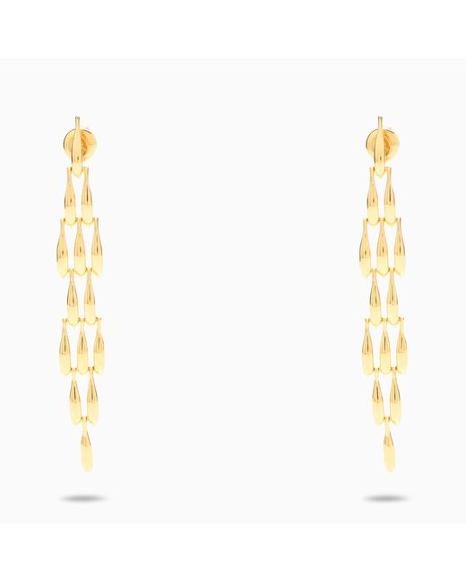 Bottega Veneta gold sardine earrings