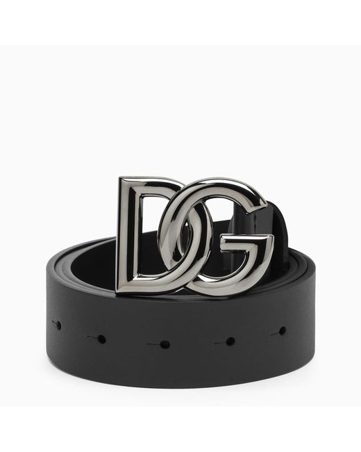 Dolce & Gabbana belt with rutenium DG plaque