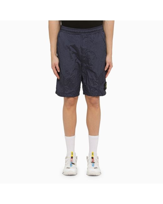 Stone Island Navy-coloured bermuda shorts