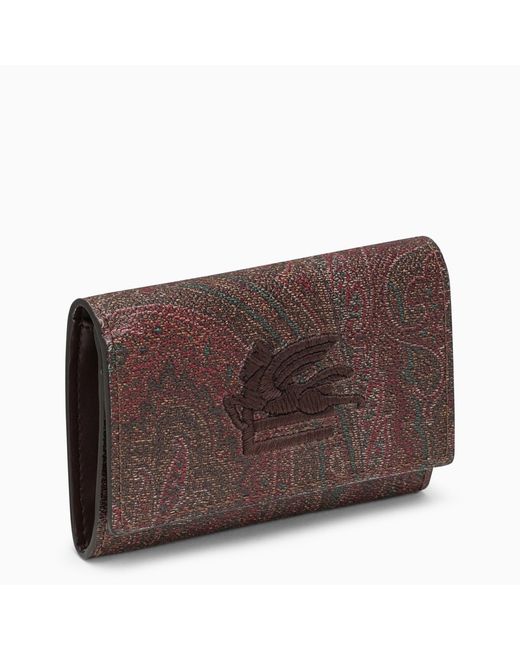 Etro Paisley wallet coated canvas