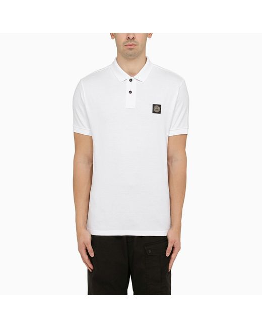 Stone Island short-sleeved polo shirt with logo