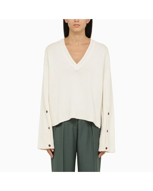 Loulou Studio Ivory and cashmere jumper