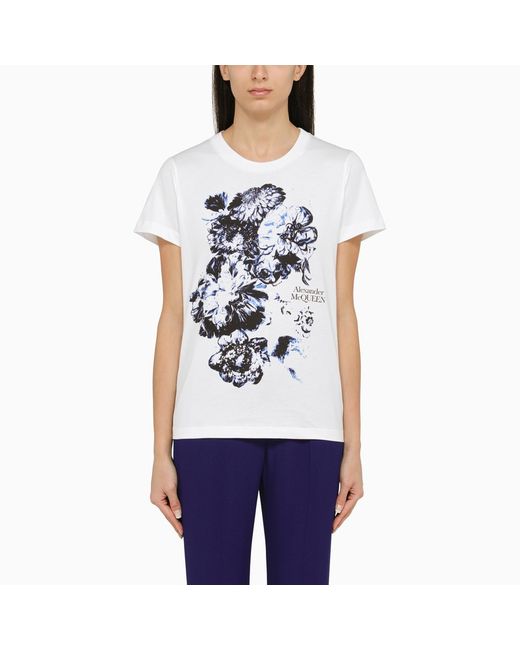 Alexander McQueen printed T-shirt with logo
