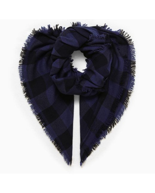 Destin Navy/black check scarf