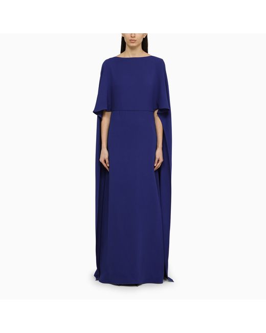 Valentino Sapphire silk long dress