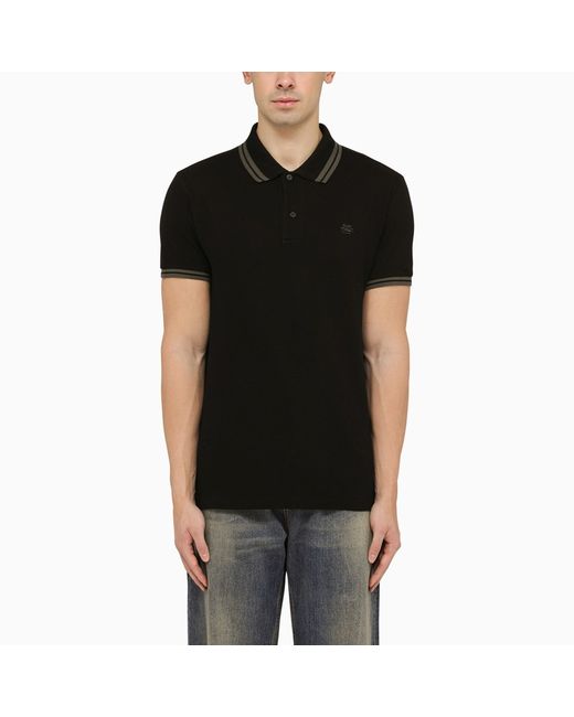 Etro short-sleeved polo shirt with logo embroidery