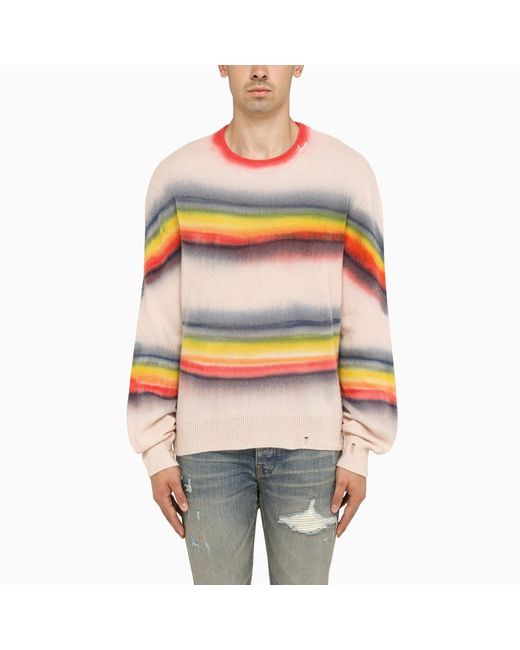 Amiri Multicoloured striped crew-neck jumper