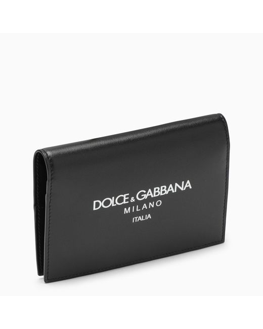 Dolce & Gabbana calfskin passport holder with logo