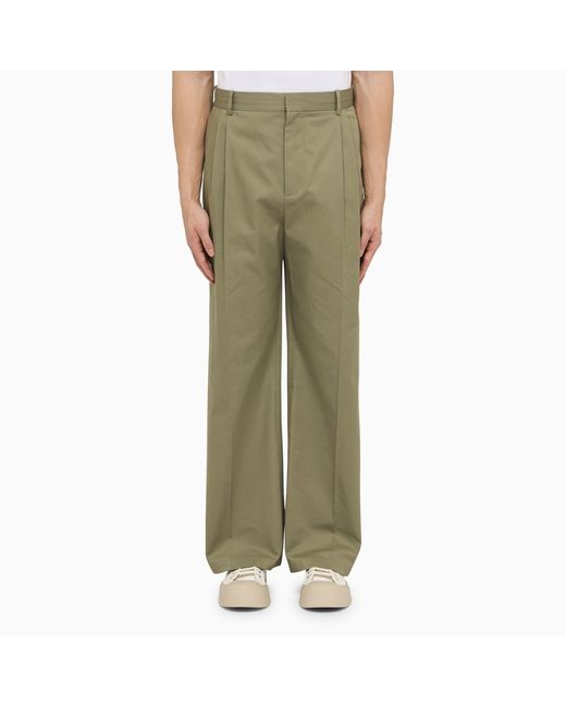 Loewe Military green pleated trousers