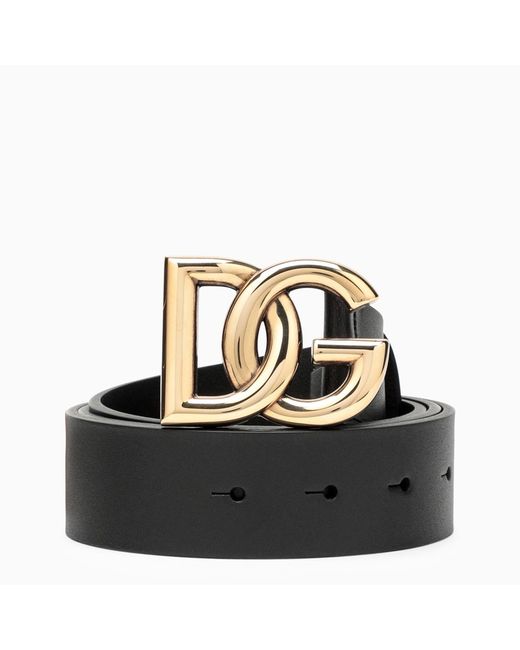 Dolce & Gabbana belt with rutenium DG plaque