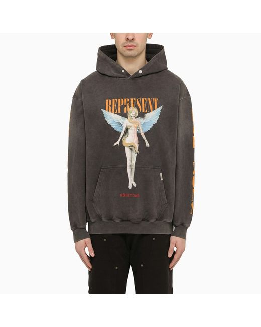 Represent washed-out sweatshirt with logo print