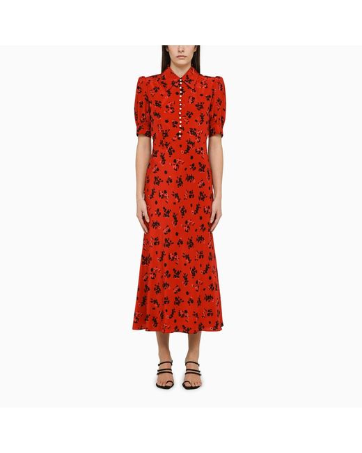 Alessandra Rich dress with rose print