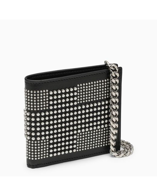 Alexander McQueen wallet with studs and chain