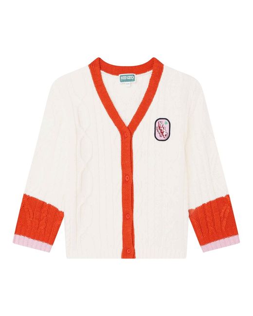 Kenzo Ivory cable-knit cardigan