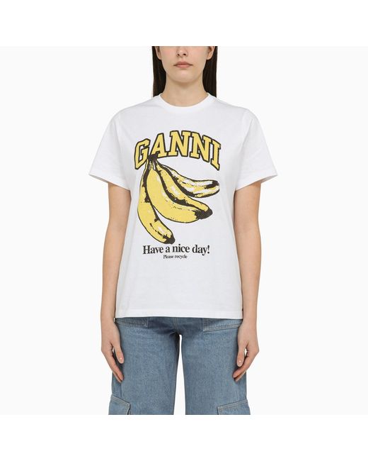 Ganni T-shirt with logo print