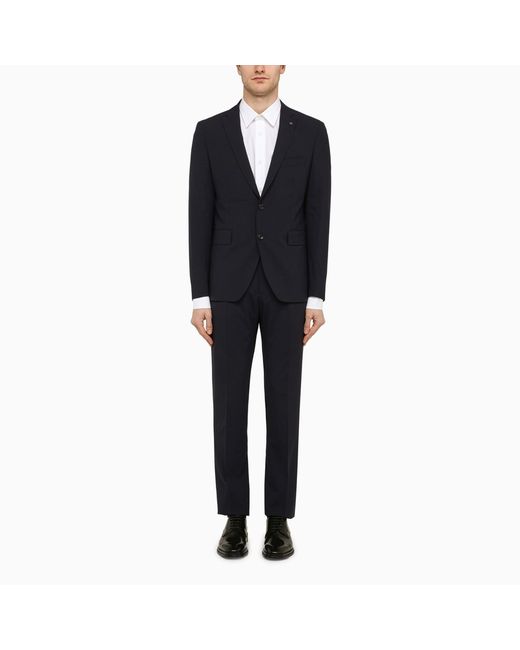 Tagliatore Navy single-breasted suit blend