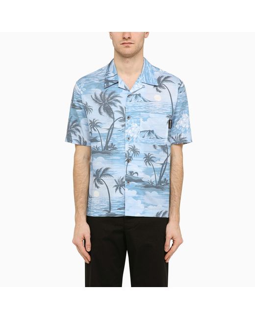 Palm Angels Bowling shirt with Sunset print
