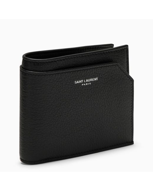 Saint Laurent grained East/West wallet with coin purse