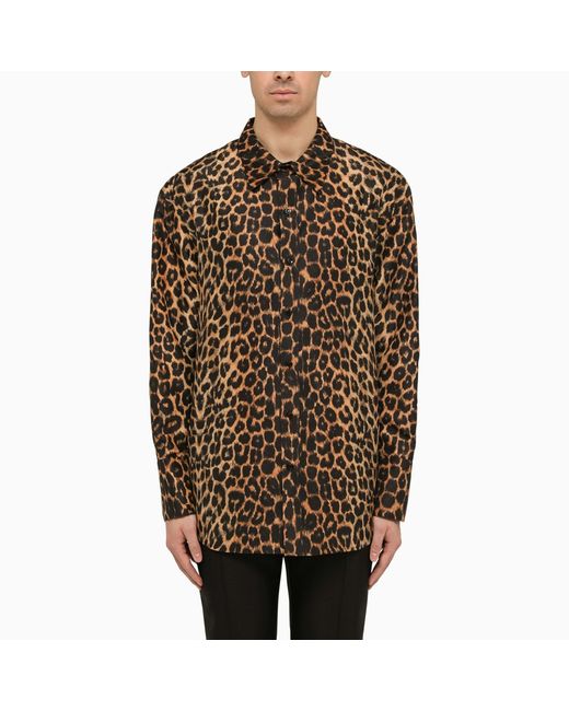Saint Laurent Leopard print silk shirt