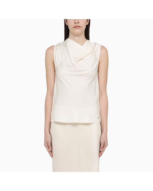 Calvin Klein Vanilla sleeveless blouse