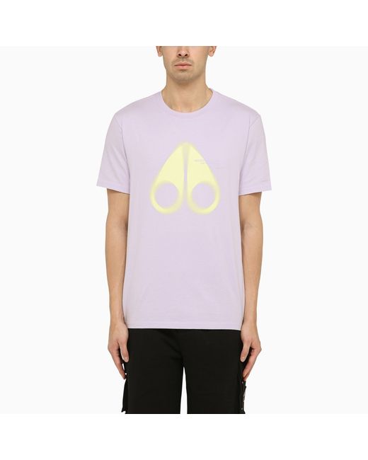 Moose Knuckles Orchid-coloured T-shirt with logo print