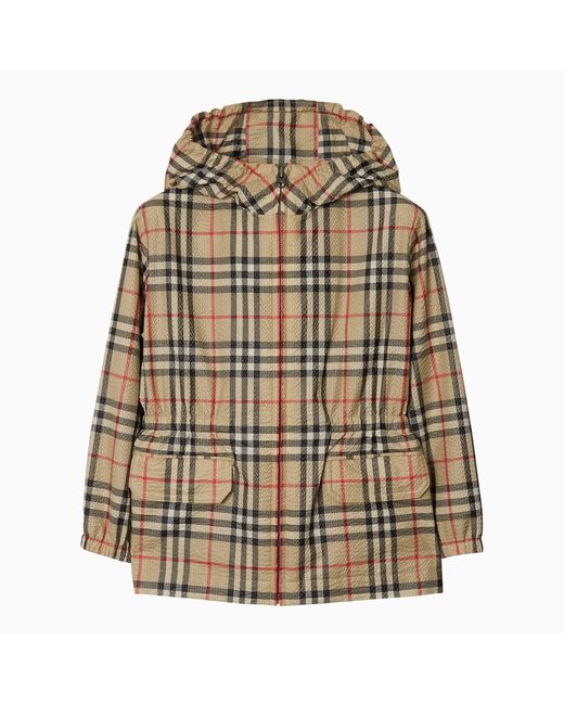 Burberry Check pattern hooded jacket