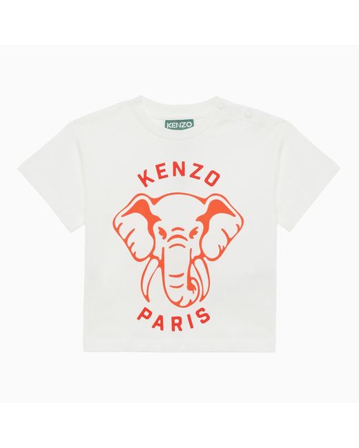 Kenzo Ivory T-shirt with logo