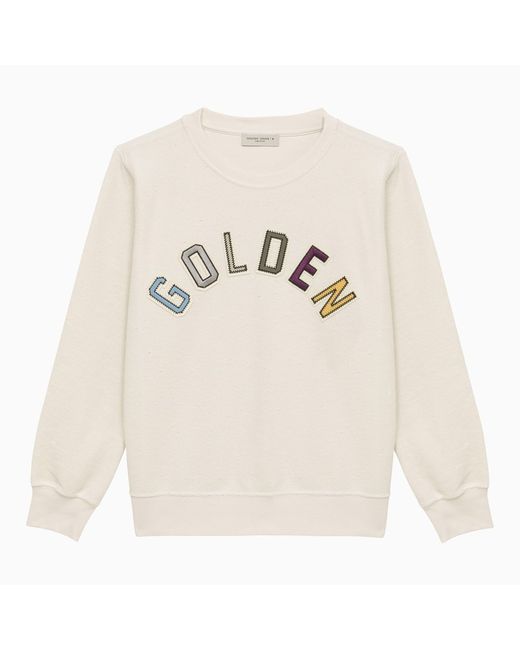 Golden Goose Ivory sweatshirt with logo