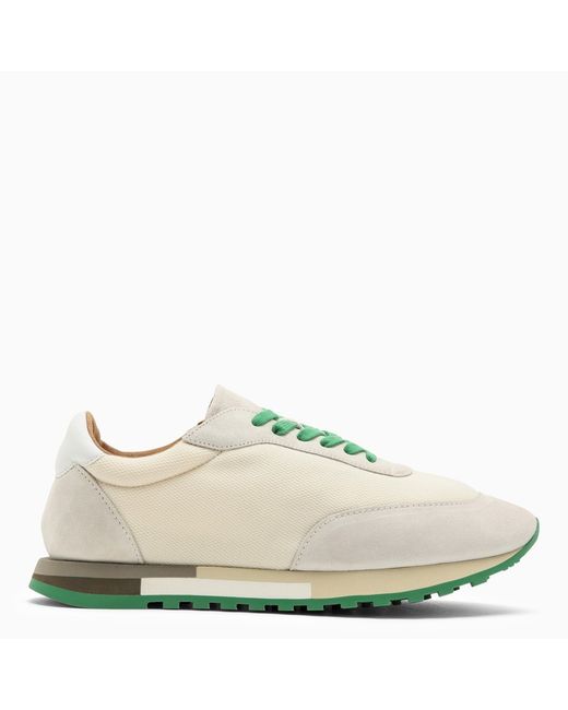 The Row Low Owen Runner ivory/green trainer