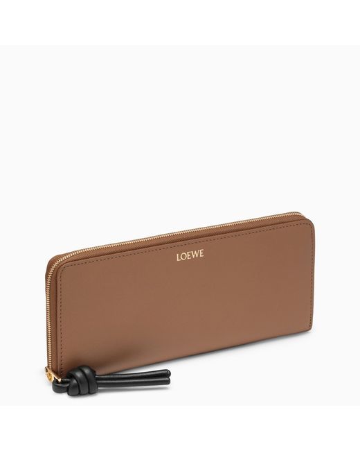 Loewe Knot brown zip-around wallet