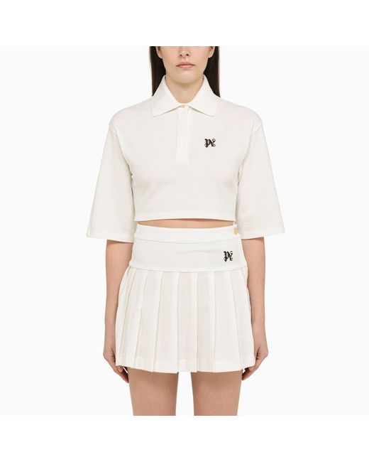 Palm Angels cropped polo shirt with logo