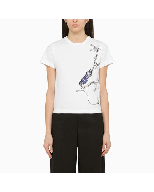Burberry White T-shirt with print