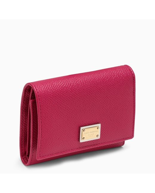Dolce & Gabbana Cyclamen-coloured small Dauphine wallet