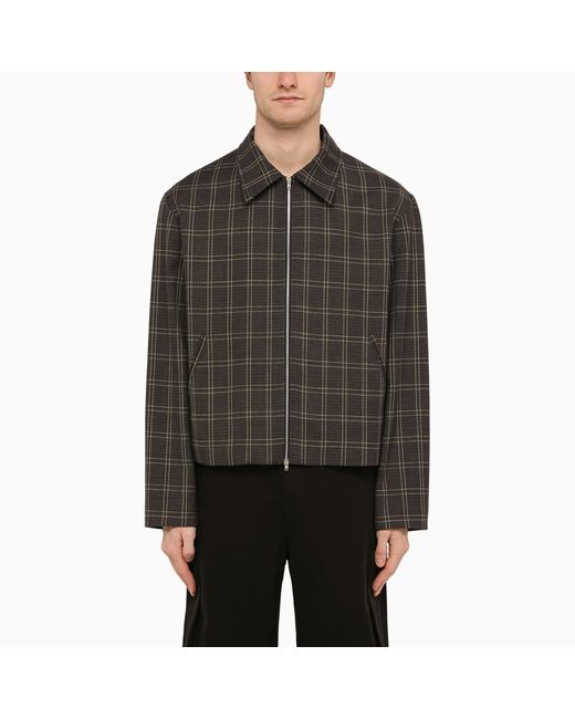 Our Legacy Wool blend checked zipped jacket