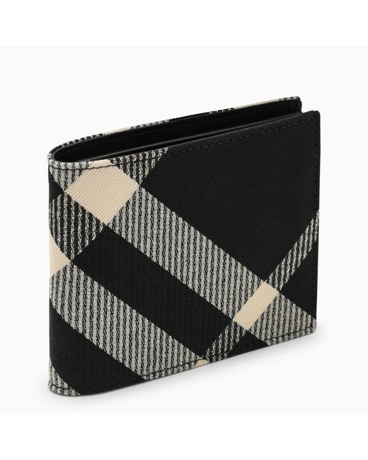 Burberry /White Check Fabric Billfold Wallet