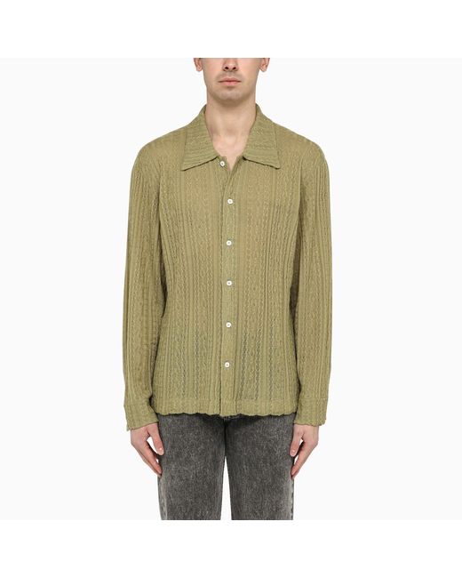Séfr Mint-coloured knit Riku shirt