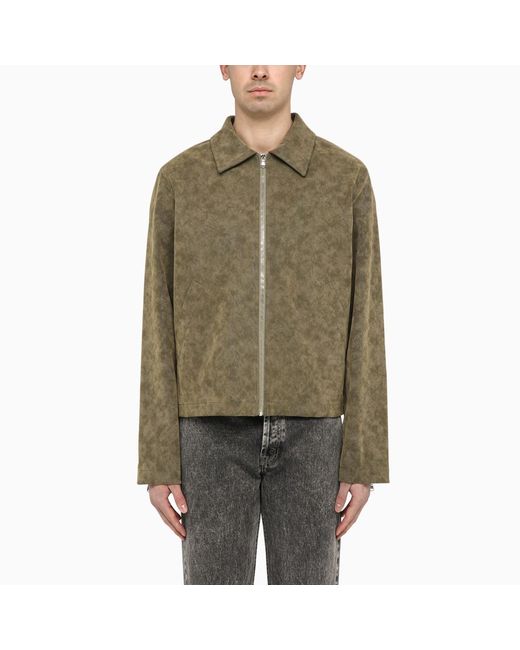 Séfr Moss-coloured Bardem jacket synthetic suede
