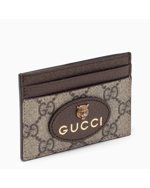 Gucci Beige card holder GG Supreme