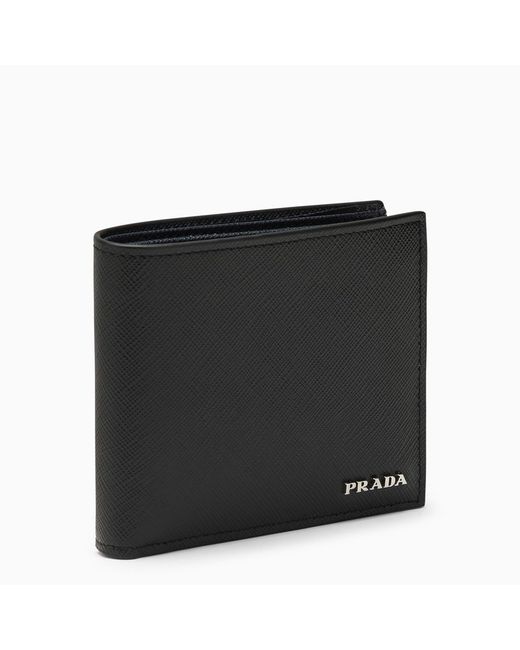 Prada /blue Saffiano wallet with logo