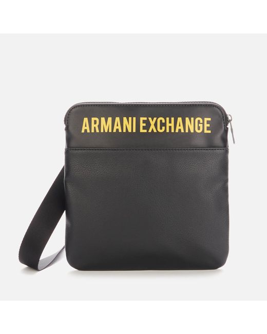 Armani Exchange Logo Flat Messenger Bag