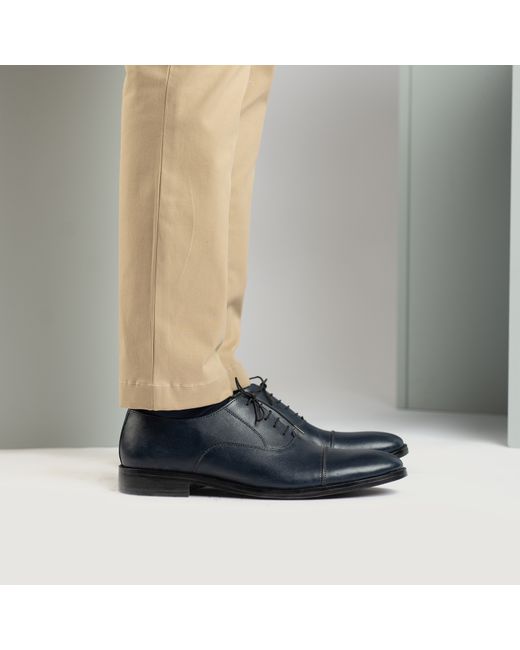 Eviternity Professor Oxford Midnight Leather Shoes