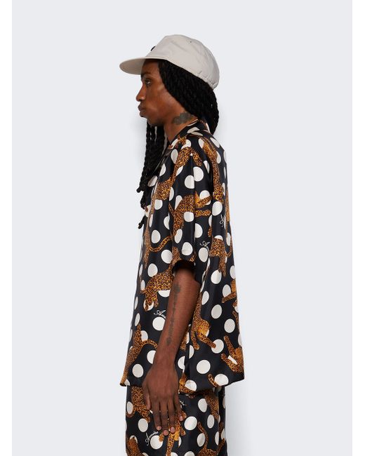 Amiri Leopard Polka Dot Bowling Shirt