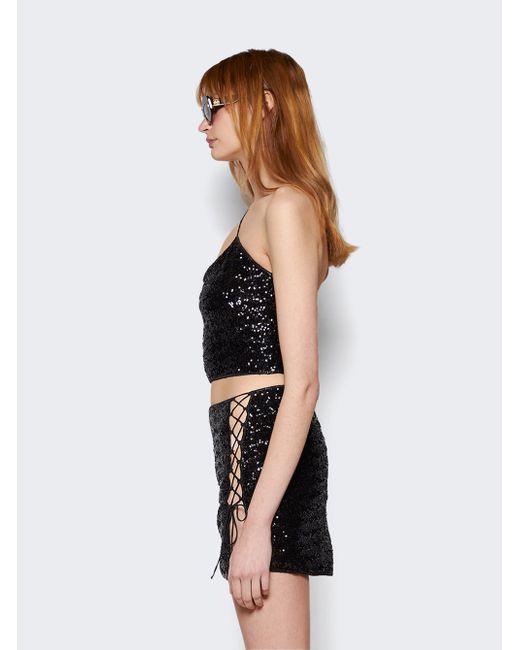 OsÃ©ree Sequined One Strap Top