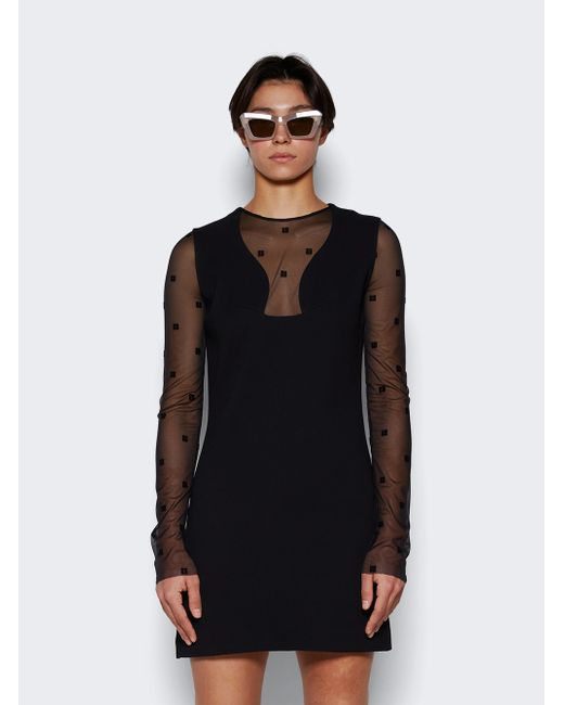 Givenchy 4g Sheer Panel Mini Dress