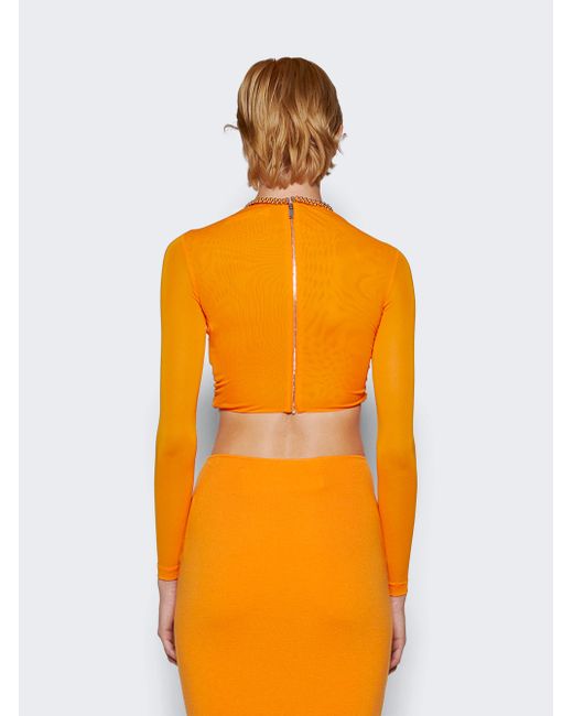 Dion Lee Barball Rope Long-sleeve Cropped Top