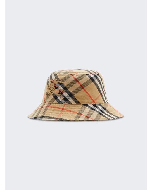Burberry Check Cotton Blend Bucket Hat